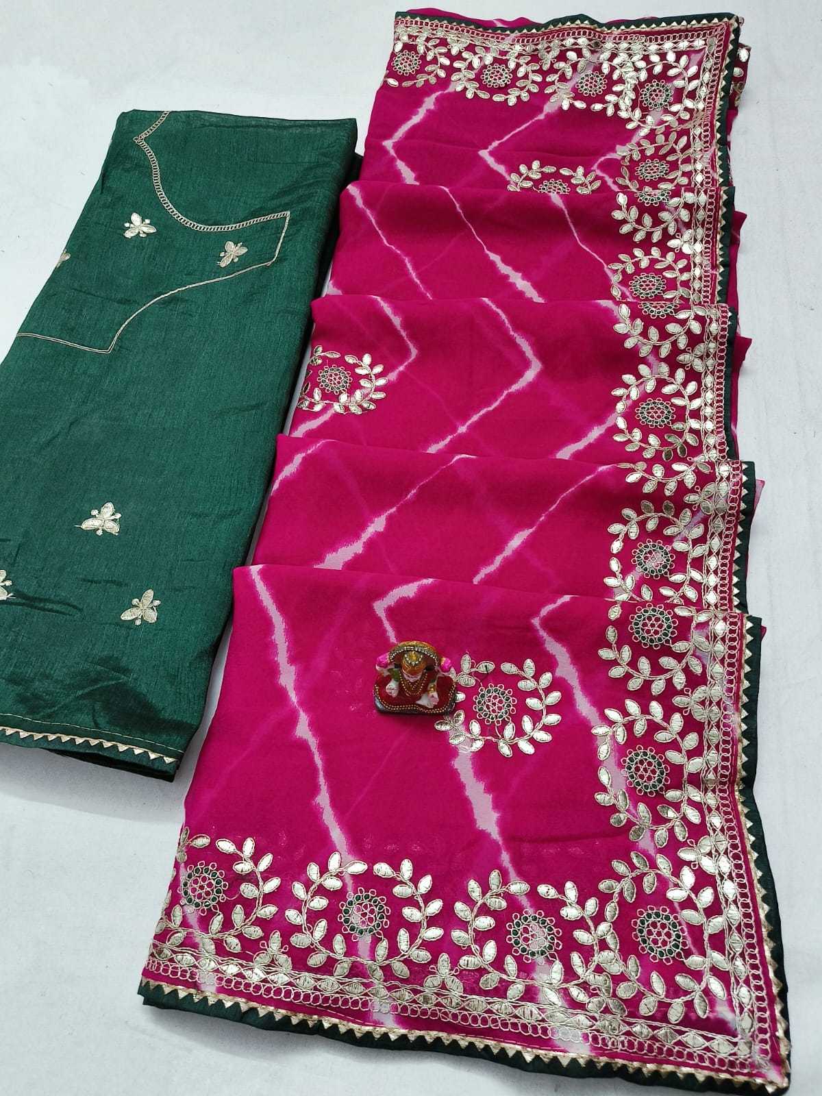 YNF GEORGETTE RJK SHADED WHOLESALE SAREES MANUFACTURER